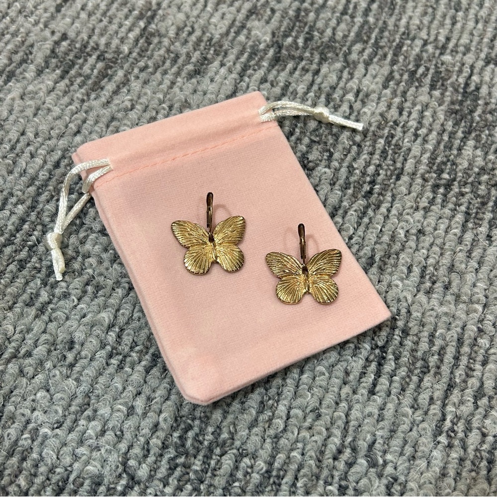 Gold Butterfly Huggie Hoop Earrings✨